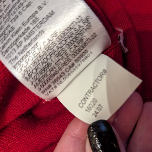 2024 Calvin Klein Red Polo Women's Poly/wool blend - Picture 4 of 6